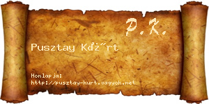Pusztay Kürt névjegykártya